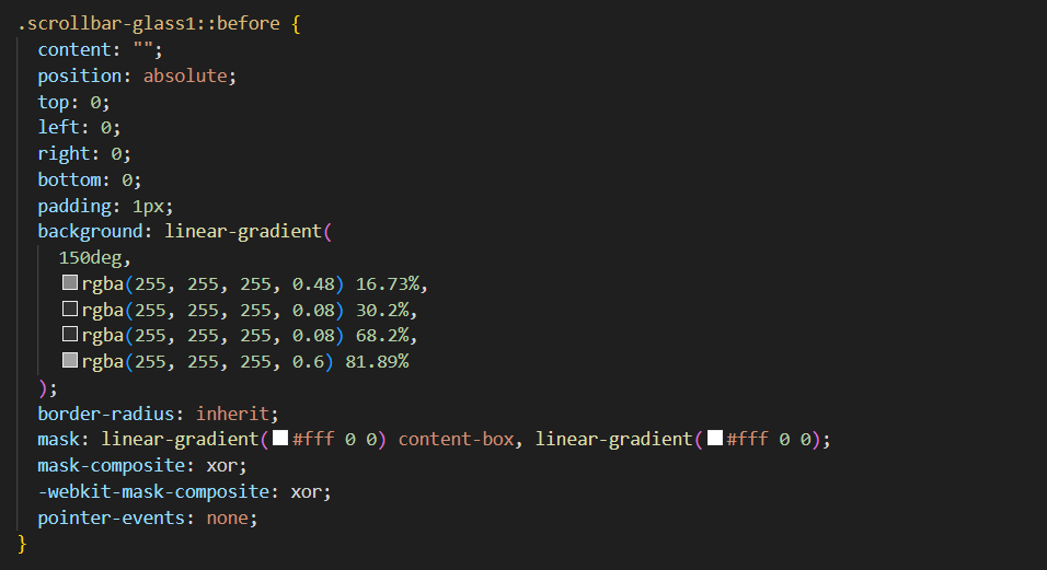 HTML structure of neon card